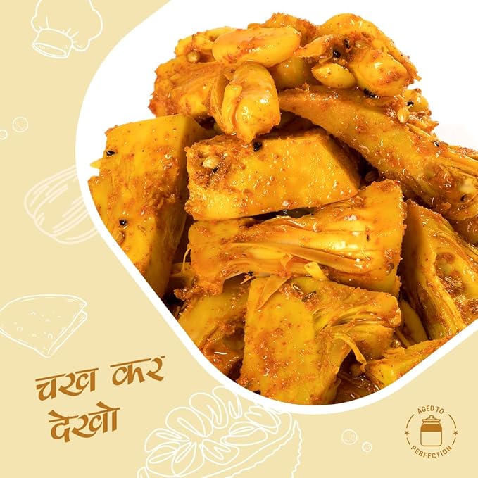 Spicy chicken dish in a bowl with decorative elements on a beige background