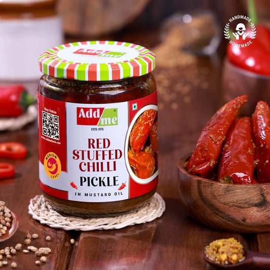 Buy Stuffed Red Chilli Pickle (Lal Mirch ka Bharua Achar) Add Me Foods
