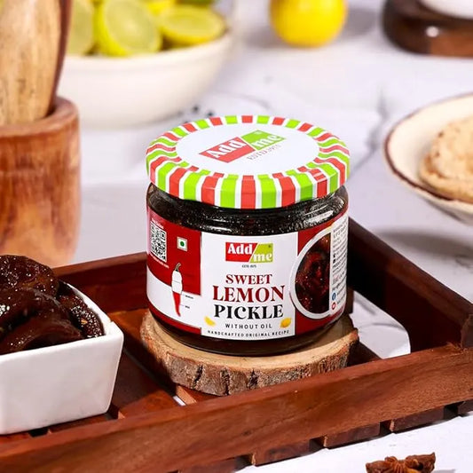 lemon pickle jar bottle on table