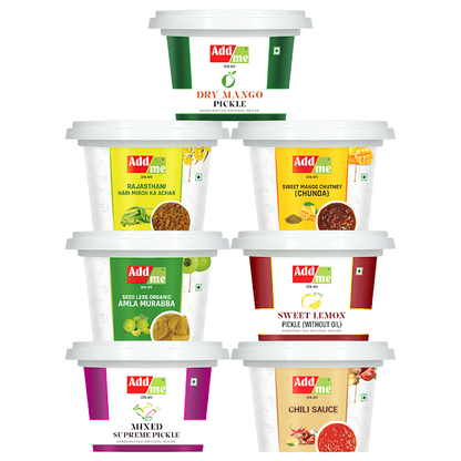 Add Me 7-in-1 Combo – Pickles, Murabbas & Chutneys 50gm Each Pack