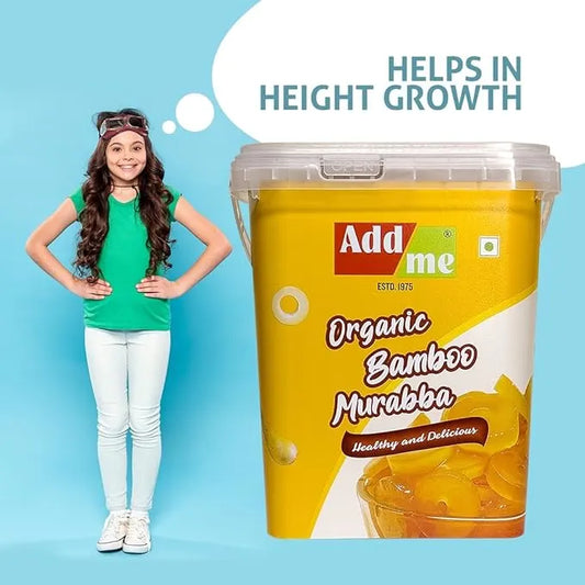 Add me Organic Bamboo Murabba container with a child on a blue background