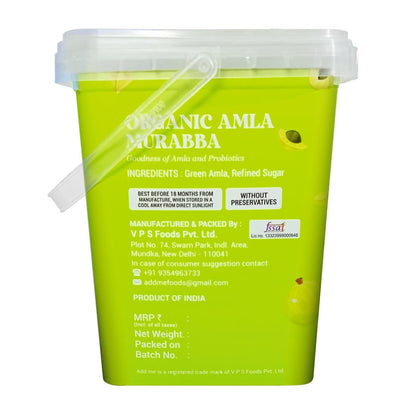 Organic Amla Murabba (Dry Awla Muraba Bucket Pack) | Natural Immunity Booster, Traditional Recipe