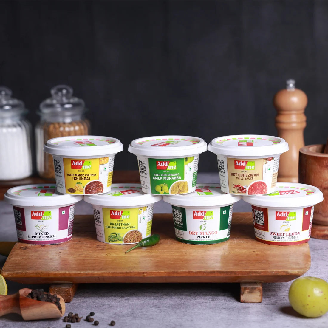 Add Me 7-in-1 Combo – Pickles, Murabbas & Chutneys 50gm Each Pack