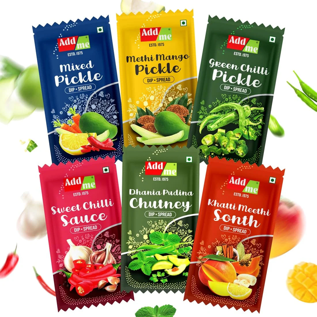 “Add Me Foods 12g travel pack pickles and chutneys – convenient for gifting or travel”