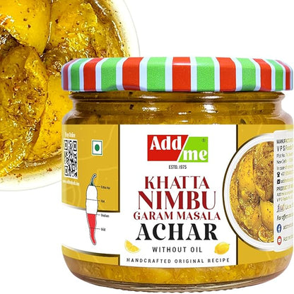 Khatta Nimbu Garam Masala, Homemade Nimbu Ka Achar Without Oil