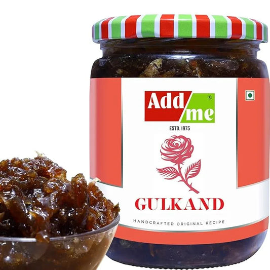 Add Me Foods: Jar of Gulkand with Add Me label on a white background
